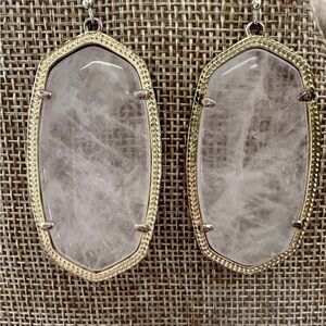 Kendra Scott Danielle earrings in Pink Glass/Gold